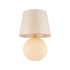 TK Lighting SANTANA E27 бежевий 5591. Настільна лампа декоративна