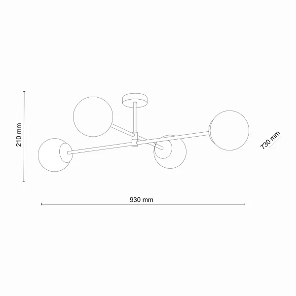 Люстра стельова TK Lighting CADIX G9 золотий 4607 - Фото 2