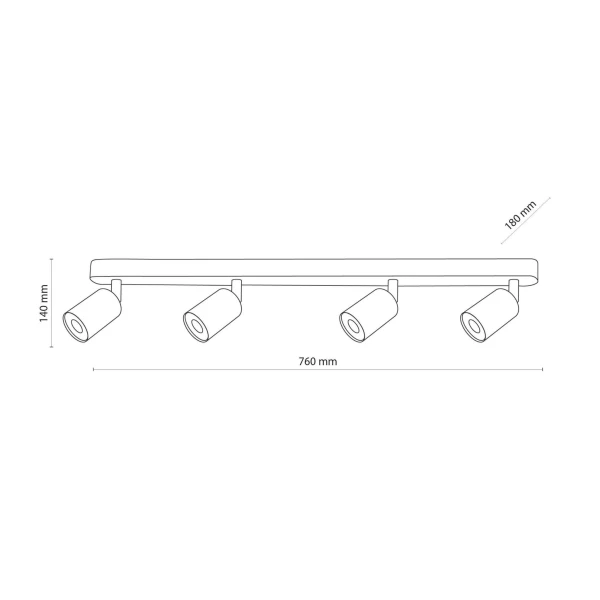 Світильник спот TK Lighting TOP GU10 чорний 3293 - Фото 7