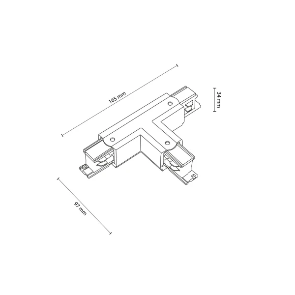 З'єднання для трекових систем TK Lighting TRACER білий 3556 - Фото 2