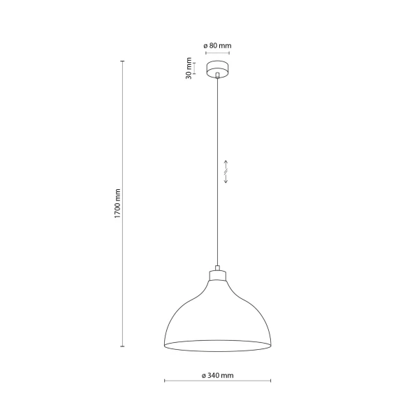 Підвісний світильник TK Lighting CAP E27 чорний 2071 - Фото 4