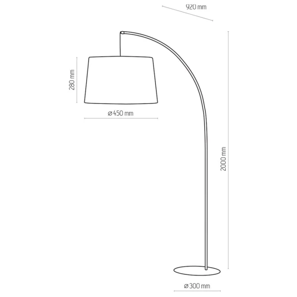 Торшер TK Lighting HANG E27 чорний 5077 - Фото 2
