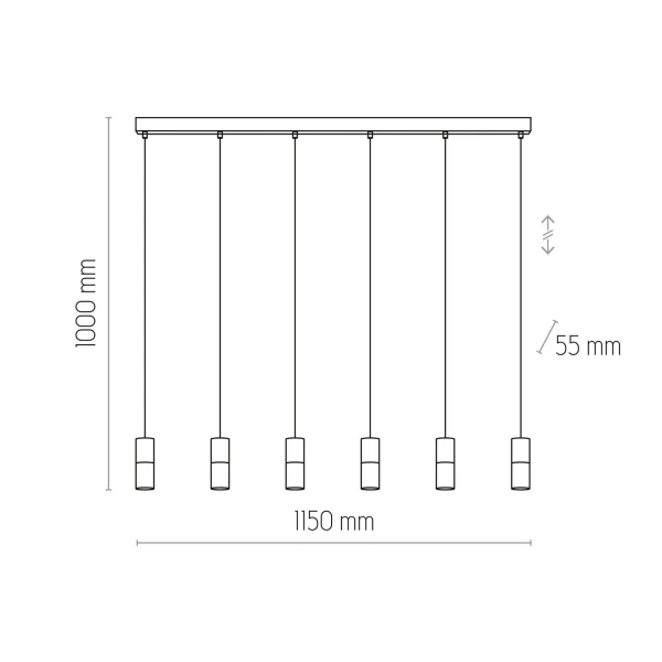 Підвісний світильник TK Lighting ELIT GU10 чорний 6312 - Фото 2