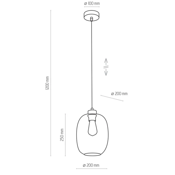 Підвісний світильник TK Lighting ELIO E27 чорний 3182 - Фото 2