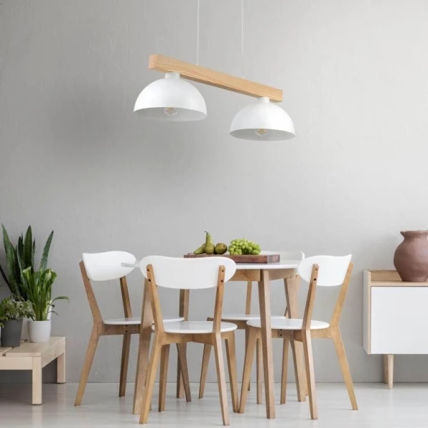 Підвісний світильник TK Lighting OSLO E27 білий 4713 - Фото 3
