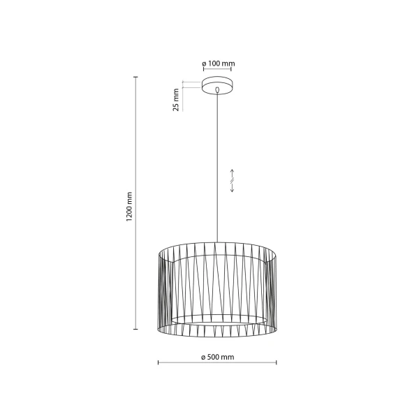 Підвісний світильник TK Lighting HARMONY E27 чорний 4557 - Фото 2