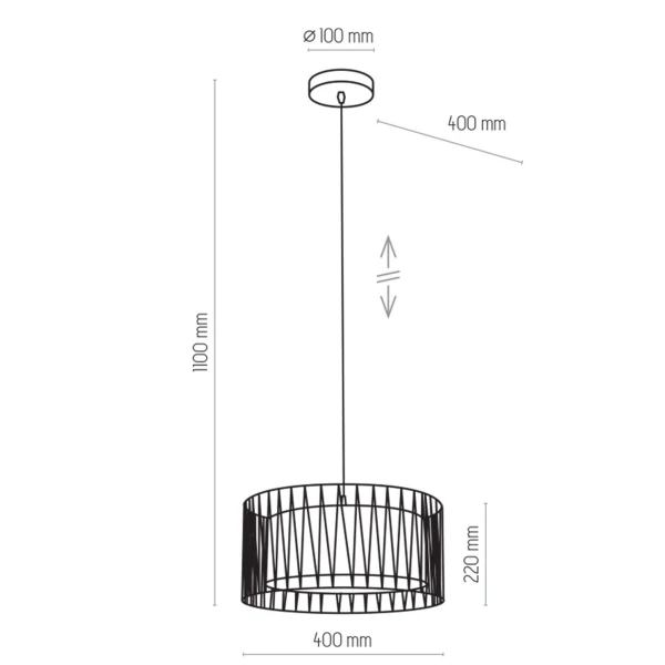 Люстра підвісна HARMONY BLACK 1654 TK Lighting - Фото 2