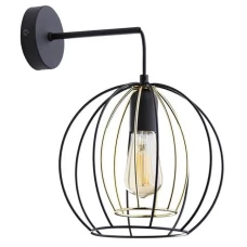 TK LIGHTING JAULA E27 чорний 6250. Декоративне бра