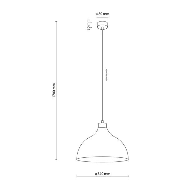Підвісний світильник TK LIGHTING CAP E27 бежевий 5664 - Фото 10