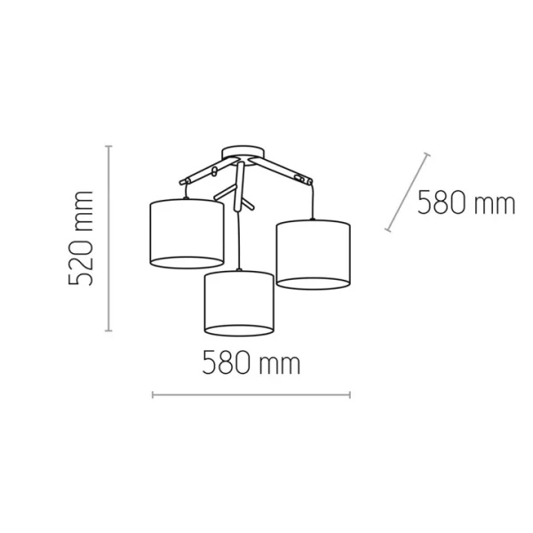 Підвісна люстра TK LIGHTING ALBERO E27 білий 6553 - Фото 4