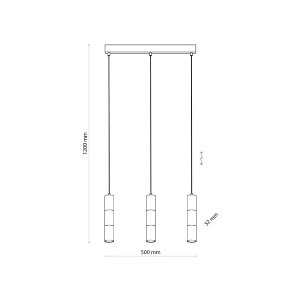 Підвісний світильник TK LIGHTING VIVIEN GU10 чорний 4757 - Фото 3