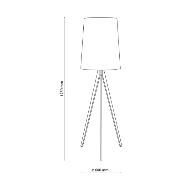Торшер TK LIGHTING WALZ E27 сірий 5599 - Фото 12