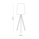 Торшер TK LIGHTING WALZ E27 сірий 5599