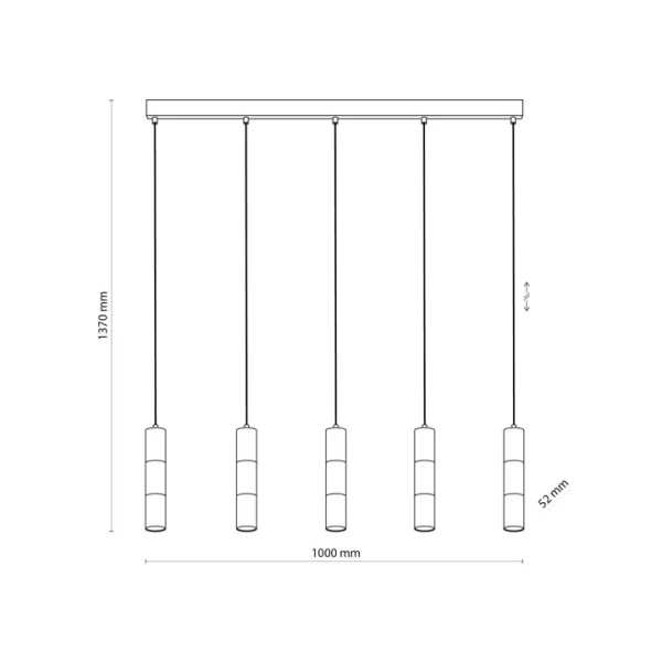 Підвісний світильник TK LIGHTING VIVIEN GU10 чорний 4758 - Фото 3