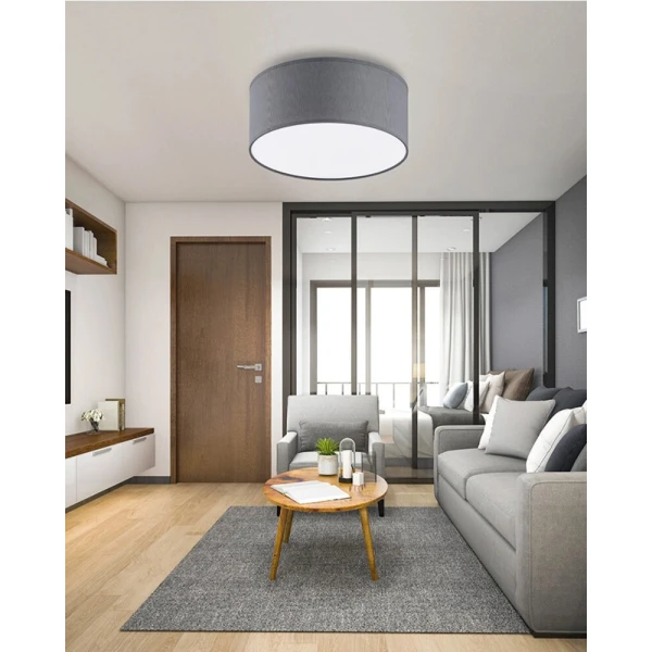 Стельовий світильник TK LIGHTING RONDO E27 сірий 3332 - Фото 2
