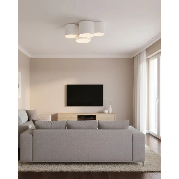 Пристельова люстра TK LIGHTING MONA E27 білий 3442 - Фото 2