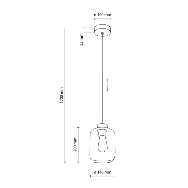 Підвісний світильник TK LIGHTING MARCO E27 зелений 6696 - Фото 4