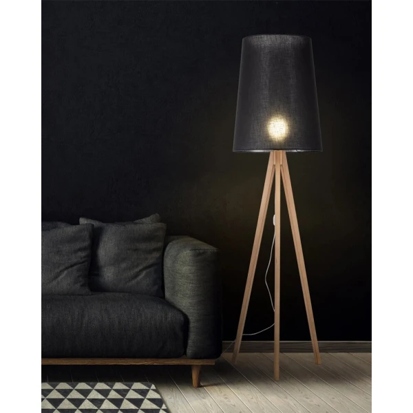 Торшер TK LIGHTING WALZ E27 сірий 5599 - Фото 4