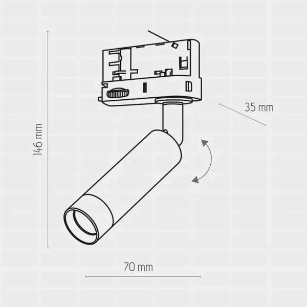 Трековий світильник TK LIGHTING TRACER 3Вт 4000К чорний 6051 - Фото 3