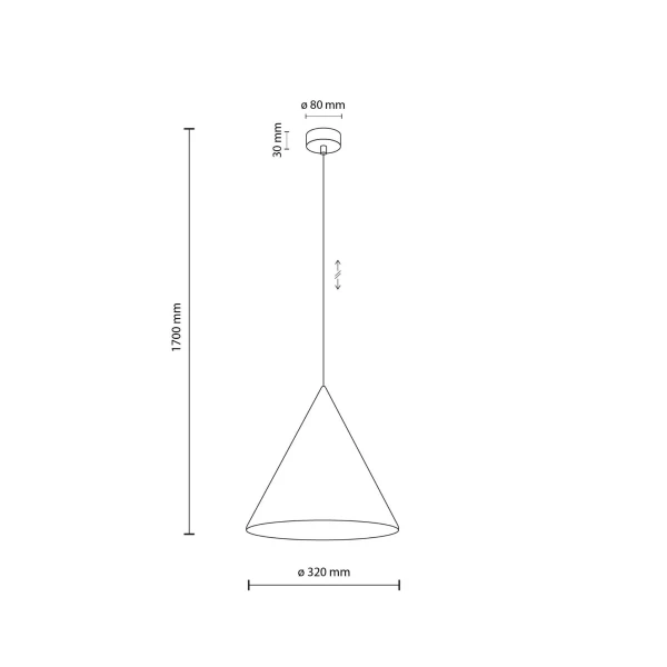 Світильник підвісний TK Lighting CONO E27 коричневий 10038 - Фото 2
