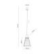 Світильник підвісний TK Lighting MODESTO E27 чорний 10159
