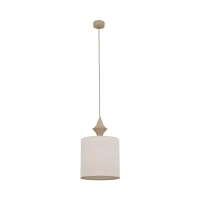 TK Lighting AMURA E27 бежевий 11437. Світильник підвісний