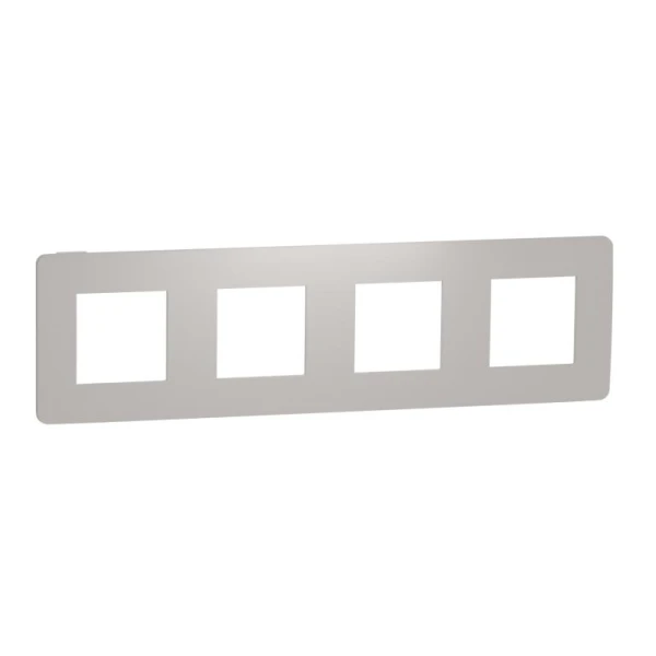 Рамка 4-постова, шампань/білий NU280824 Unica New Schneider Electric