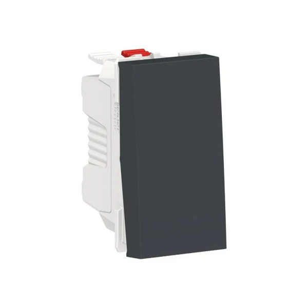 Вимикач 1-клавішний кнопковий 10А, 1 модуль антрацит NU310654 Unica New Schneider Electric