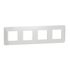 Schneider Unica New NU200818. Рамка 4-постова біла