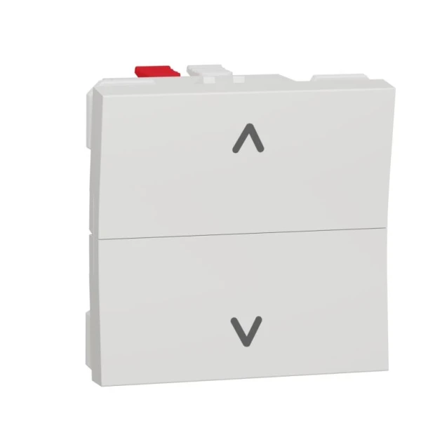 Вимикач для жалюзі 2-клавішний кнопковий 6А 2 модулі білий NU320718 Unica New Schneider Electric