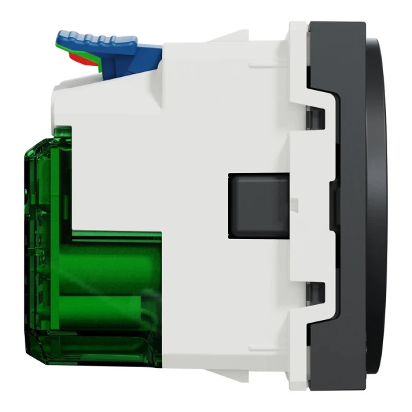 Розетка та USB тип С 10,5 Вт, 2 модулі, антрацит NU301754 Unica New Schneider Electric - Фото 3