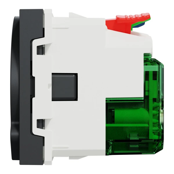 Розетка та USB тип С 10,5 Вт, 2 модулі, антрацит NU301754 Unica New Schneider Electric - Фото 4