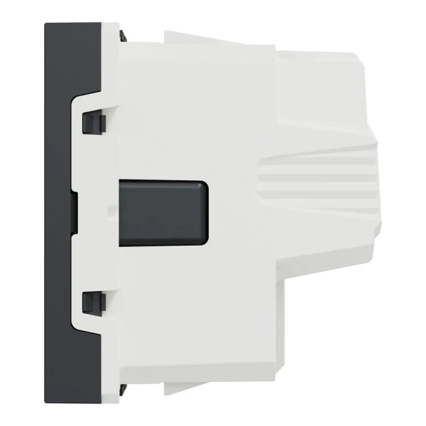Розетка з з/к зі шторками 16А гвинтовий зажим антрацит NU303754 Unica New Schneider Electric - Фото 3