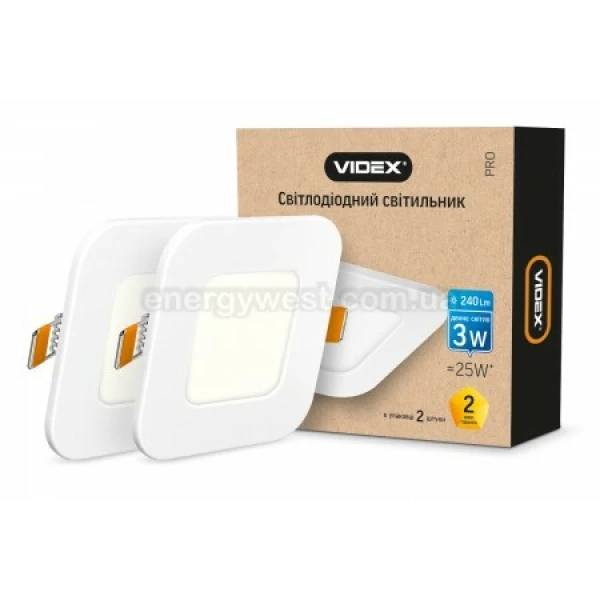 Світильник точковий врізний 3W 5000K VL-DLS-035 (2) Videx - Фото 2
