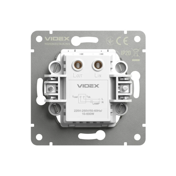 Димер 600W мокко VIDEX NOTA (VF-NT-DM600-BR) - Фото 4