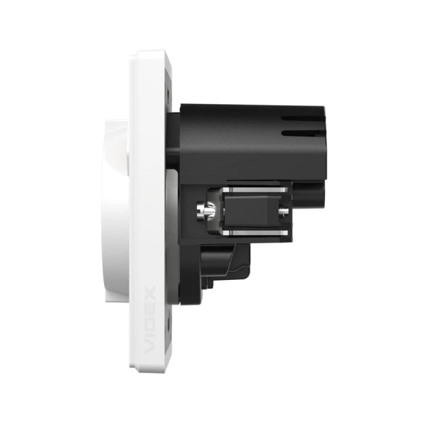 Розетка одинарна із заземленням USB-A+C 20W біла матова VIDEX NOTA (VF-NT-SK1GUC-WH) - Фото 3