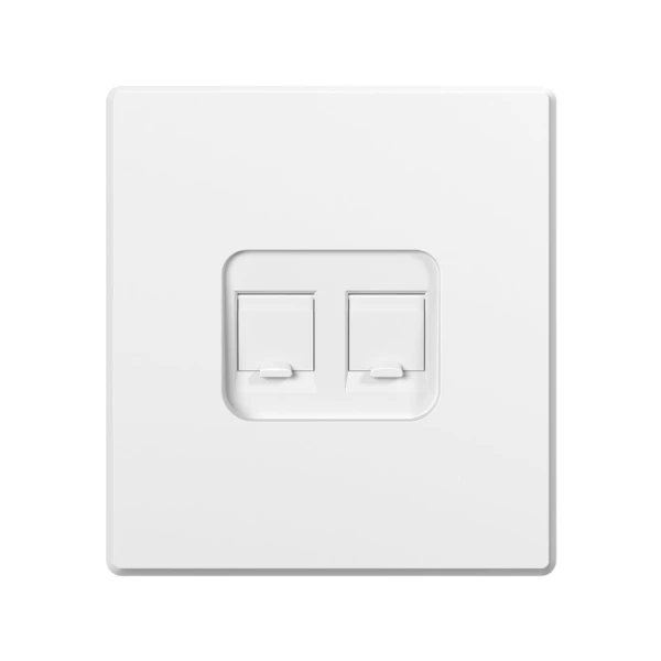Розетка CAT6e подвійна комп'ютерна біла матова VIDEX NOTA (VF-NT-SK2PC6-WH) (CAT6+CAT6 / RJ45 + RJ45) - Фото 2