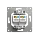Розетка CAT6e подвійна комп'ютерна біла матова VIDEX NOTA (VF-NT-SK2PC6-WH) (CAT6+CAT6 / RJ45 + RJ45)