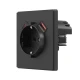 Розетка одинарна із заземленням USB-A+C 20W вугільно-чорна VIDEX NOTA (VF-NT-SK1GUC-BL)