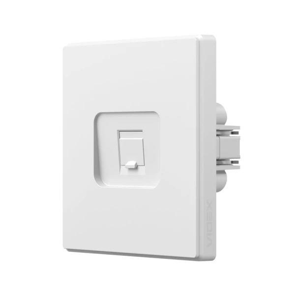 Розетка CAT6e одинарна комп'ютерна RJ45 біла матова VIDEX NOTA (VF-NT-SK1PC6-WH) - Фото 1