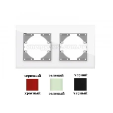 Рамка 2-місна горизонтальна скляна VF-BNFRG2H Binera Videx