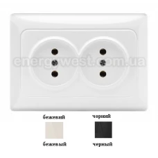 Розетка подвійна VF-BNSK2 Binera Videx