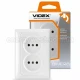 Розетка подвійна VF-BNSK2 Binera Videx