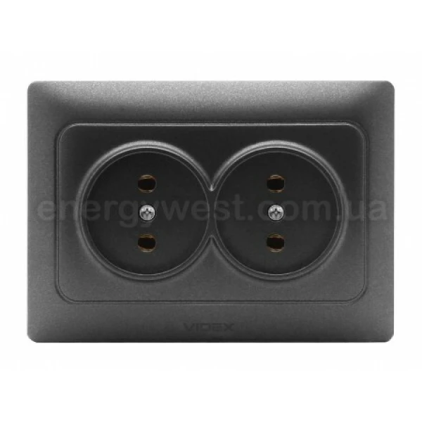 Розетка подвійна VF-BNSK2 Binera Videx - Фото 2
