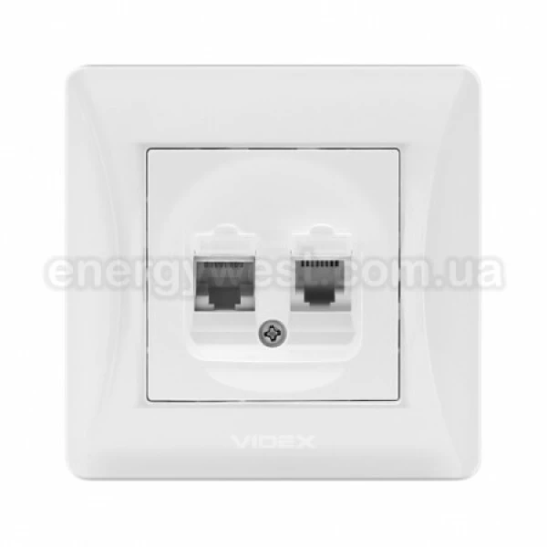 Розетка CAT6 + CAT3 подвійна VF-BNSK2PC6TF3 Binera Videx - Фото 13