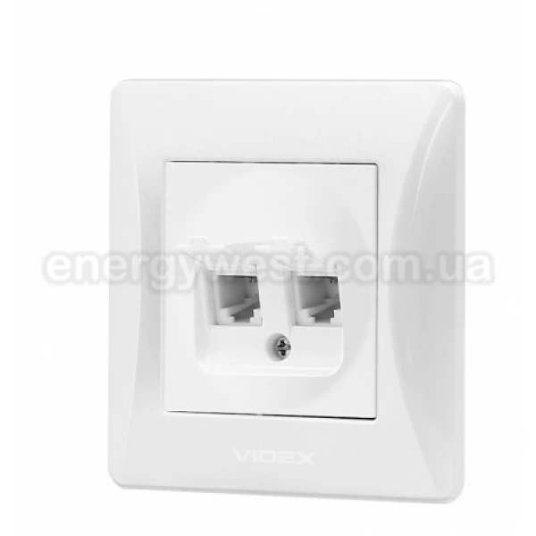 Розетка CAT6 + CAT3 подвійна VF-BNSK2PC6TF3 Binera Videx - Фото 4