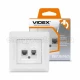 Розетка CAT6 + CAT3 подвійна VF-BNSK2PC6TF3 Binera Videx