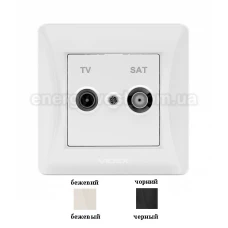 Розетка TV + SAT кінцева VF-BNSK2TVSATE Binera Videx
