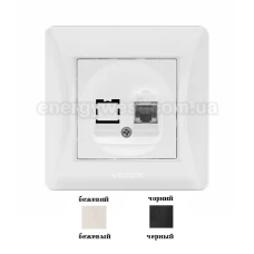 Розетка CAT6 одинарна комп'ютерна VF-BNSK1PC6 Binera Videx