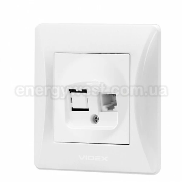 Розетка CAT6 одинарна комп'ютерна VF-BNSK1PC6 Binera Videx - Фото 3